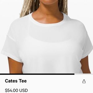 Lululemon Cates Tee White 6 NWT